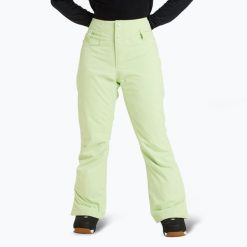 Spodnie snowboardowe damskie ROXY Diversion. Zielone spodnie narciarskie Roxy, bez wzorów, z tkaniny, narciarskie. Za 559.99 zł.