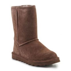 Śniegowce Damskie BearPaw Elle Short 1962W-239 brązowe. Brązowe śniegowce bez wzorów, z gumy, bez zapięcia. Za 613.11 zł.