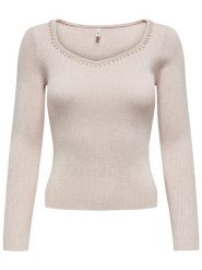 ONLY Sweter w kolorze beżowym rozmiar: XL. Brązowe swetry ONLY, xl, bez wzorów, bez ramiączek. Za 66.47 zł.