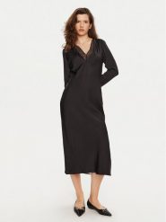 Calvin Klein Sukienka koktajlowa K20K207845 Czarny Regular Fit. Czarne sukienki Calvin Klein, bez wzorów, z wiskozy, wizytowe, bez kołnierzyka, bez ramiączek. Za 719.99 zł.