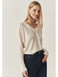 TATUUM Sweter "Ponno" w kolorze kremowym rozmiar: L. Brązowe swetry Tatuum, l, bez wzorów, z wełny, bez ramiączek. Za 149.31 zł.
