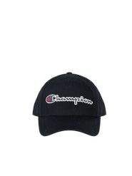 Czapka z daszkiem bejsbolówka damska. Czarne czapki z daszkiem Champion, bez wzorów, z bawełny. Za 93.00 zł.