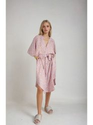 Monki Sukienka w kolorze lawendowym rozmiar: L. Różowe sukienki Monki, na co dzień, l, bez wzorów, z tkaniny, bez kołnierzyka, bez ramiączek, midi, proste. Za 39.99 zł.