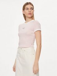 Levi's® T-Shirt Graphic Ringer A3523-0060 Różowy Slim Fit. Czerwone t-shirty s, bez wzorów, z bawełny, bez kołnierzyka, bez ramiączek. Za 79.99 zł.
