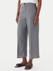 Marella Spodnie materiałowe Clava 2615131182 Szary Regular Fit. Szare spodnie materiałowe Marella, bez wzorów, ze lnu. Za 539.99 zł.