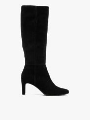 Czarne kozaki na szpilce. Czarne kozaki Brawo sp. z o.o., bez wzorów, ze skóry, eleganckie, bez obcasa, na szpilce, bez zapięcia. Za 629.99 zł.