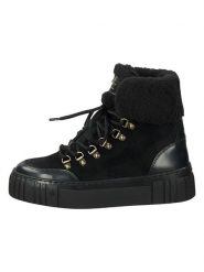 GANT Footwear Skórzane botki zimowe "Snowmont" w kolorze czarnym rozmiar: 40. Czarne botki GANT Footwear, bez wzorów, z wełny, bez obcasa, na platformie, bez zapięcia. Za 322.73 zł.