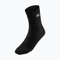 Skarpety Mizuno Volley. Czarne skarpetki Mizuno, bez wzorów, z bawełny. Za 26.99 zł.