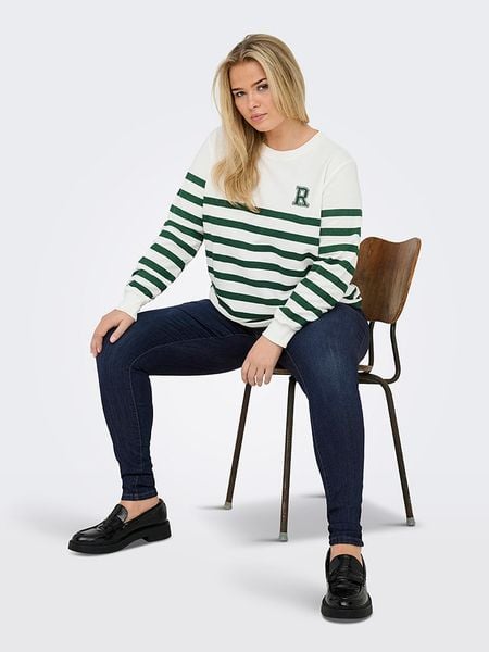 ONLY Dżinsy - Skinny fit - w kolorze granatowym rozmiar: 42/L32. Niebieskie spodnie materiałowe ONLY, z aplikacjami, z materiału, klasyczne. Za 105.14 zł.