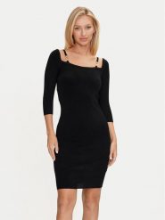 Marciano Guess Sukienka koktajlowa 4YGK58 5613Z Czarny Slim Fit. Czarne sukienki Marciano Guess, z aplikacjami, z wiskozy, wizytowe, bez kołnierzyka, bez ramiączek. Za 359.99 zł.