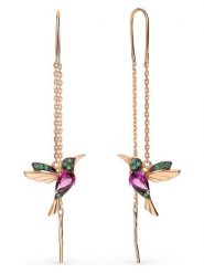 Miu Silver Pozłacane kolczyki z cyrkoniami rozmiar: onesize. Różowe kolczyki Miu Silver, z cyrkonią, pozłacane. Za 130.99 zł.