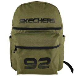 Plecak unisex Skechers Downtown Backpack pojemność 20 L. Zielone plecaki Skechers, bez wzorów, bez dodatków. Za 79.99 zł.