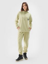 4F Spodnie dresowe polarowe damskie - khaki L. Brązowe spodnie dresowe 4f, bez wzorów, z dresówki, sportowe. W wyprzedaży za 59.99 zł.