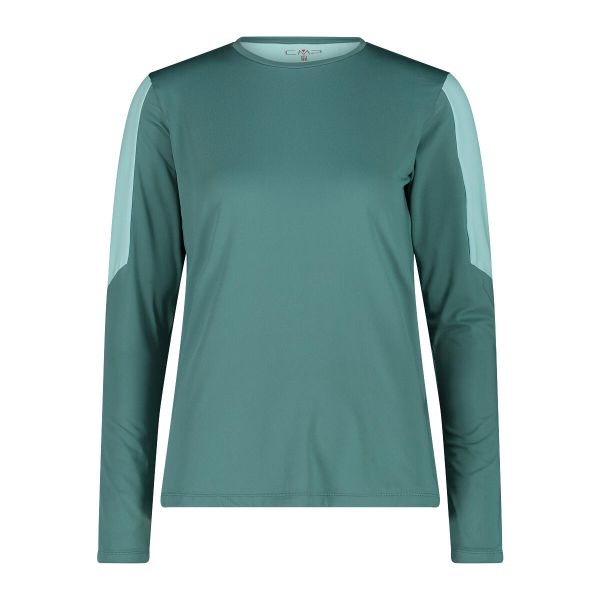 Damski jersey CMP. Zielone bielizna termoaktywna damska CMP, bez wzorów, z jersey, bez ramiączek, na fitness i siłownię. Za 235.50 zł.