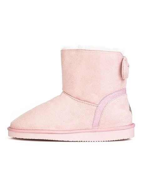 ISLAND BOOT Botki zimowe "Massey" w kolorze jasnoróżowym rozmiar: 38. Różowe botki Island Boot, bez wzorów, z materiału, bez obcasa, bez zapięcia. Za 144.92 zł.