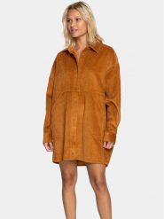Billabong Sukienka codzienna Winter Waves EBJWD00129 Brązowy Regular Fit. Brązowe sukienki Billabong, na co dzień, l, bez wzorów, z bawełny, bez kołnierzyka, bez ramiączek, proste. Za 329.99 zł.