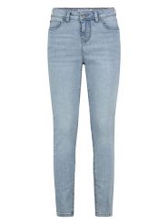 Sublevel Dżinsy - Skinny fit - w kolorze błękitnym rozmiar: S. Niebieskie jeansy Sublevel, s, z aplikacjami, ze skóry, klasyczne, z podwyższonym stanem. Za 132.05 zł.
