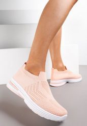 Różowe Wsuwane Buty Sportowe na Płaskiej Podeszwie Sheina. Czerwone buty sportowe lifestyle Renee, na lato, bez wzorów, sportowe, bez zapięcia. W wyprzedaży za 47.99 zł.