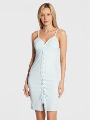 Adidas Sukienka letnia Always Original Laced Strap HK5088 Błękitny Slim Fit. Niebieskie sukienki adidas, bez wzorów, z syntetyku, bez kołnierzyka, bez ramiączek. Za 269.99 zł.