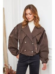 Joséfine Kurtka przejściowa "Johaz" w kolorze brązowym rozmiar: L. Brązowe kurtki Joséfine, l, bez wzorów, bez kaptura. Za 226.24 zł.