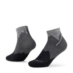 Skarpety turystyczne Buff Merino LIghtweight Quarter Sock LWQ3. Szare skarpetki Buff, bez wzorów, z elastanu. Za 98.99 zł.