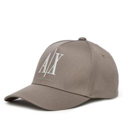 Czapka z daszkiem Armani Exchange. Brązowe czapki z daszkiem Armani Exchange, bez wzorów. Za 199.99 zł.