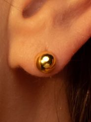 CARATELLI Złote kolczyki-wkrętki "Puce" rozmiar: onesize. Czerwone kolczyki CARATELLI, złote. Za 260.99 zł.