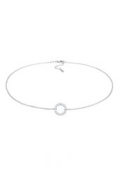 Elli Damski choker koło Geo z cyrkoniami w srebrze próby 925 Sterling Silver Naszyjniki 1 ct. Szare naszyjniki Elli, z materiału, z cyrkonią, srebrne. Za 183.99 zł.