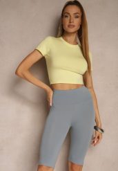 Jasnoniebieskie Klasyczne Szorty o Fasonie Kolarek Livindra. Niebieskie szorty Renee, bez wzorów, klasyczne. W wyprzedaży za 31.99 zł.
