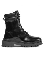 Gant Botki Aligrey Mid Boot 27541322 Czarny. Czarne botki Gant, bez wzorów, z lakierowanej skóry, bez obcasa, na płaskiej podeszwie, bez zapięcia. Za 599.99 zł.