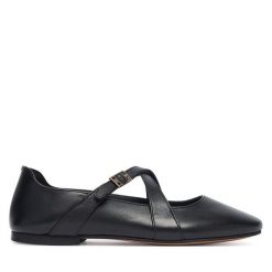 Baleriny Tommy Hilfiger. Czarne baleriny Tommy Hilfiger, bez wzorów, bez obcasa, bez zapięcia. Za 529.99 zł.