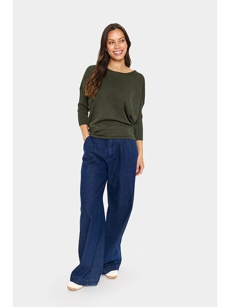 SAINT TROPEZ Sweter w kolorze khaki rozmiar: XXL. Brązowe swetry Saint Tropez, xxl, bez wzorów, bez ramiączek. Za 83.22 zł.