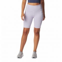 Krótkie Legginsy Turystyczne Damskie Columbia Windgates 1/2 Tight. Fioletowe legginsy Columbia, bez wzorów, sportowe, krótkie. Za 117.99 zł.