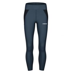 Damskie legginsy Head Tech. Niebieskie legginsy sportowe Head, bez wzorów, z elastanu, tenisowe. Za 377.50 zł.
