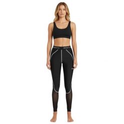 Legginsy treningowe damskie Morotai Performance Dual Mesh. Czarne bielizna termoaktywna damska MOROTAI, bez wzorów, z elastanu, sportowe. Za 142.00 zł.