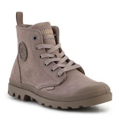 Buty Palladium Pamp Hi Zip Nbk W 96440-211-M brązowe. Brązowe buty treningowe bez wzorów, bez zapięcia, trekkingowe. Za 705.57 zł.
