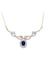 Revoni Złoty naszyjnik z elementem ozdobnym - dł. 46 cm rozmiar: onesize. Niebieskie naszyjniki Revoni, z materiału, z diamentem, złote. Za 2,805.99 zł.