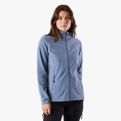 Bluza polarowa hiking damska Swedemount Lofoten Fleece wodoodporna. Niebieskie bluzy bez kaptura SWEDEMOUNT, na zimę, bez wzorów, z polaru, narciarskie. Za 185.00 zł.