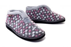 Kapcie damskie za kostkę MANITU 340009-91 gris 1. Szare kapcie Manitu, bez wzorów, z polaru. Za 169.90 zł.