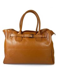 Lia Biassoni Skórzana torebka "Ampollino" w kolorze jasnobrązowym - 38 x 28 x 15 cm rozmiar: onesize. Brązowe torebki klasyczne Lia Biassoni, bez wzorów, z materiału, przez ramię, bez dodatków. Za 404.10 zł.
