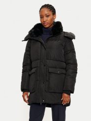 Rinascimento Kurtka puchowa CFC0118343003 Czarny Loose Fit. Czarne kurtki Rinascimento, xs, bez wzorów, z puchu, bez kaptura. Za 399.99 zł.