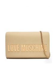 LOVE MOSCHINO Torebka JC4103PP1OKD0129 Beżowy. Brązowe kopertówki Love Moschino, bez wzorów, ze skóry, wizytowe, bez dodatków. Za 699.99 zł.