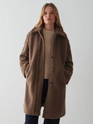 OPUS Płaszcz pluszowy "Heddy" w kolorze brązowym rozmiar: 38. Brązowe płaszcze Opus, bez wzorów, bez kaptura. Za 260.99 zł.