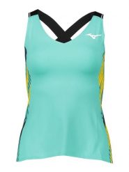 Mizuno Top sportowy w kolorze turkusowym rozmiar: M. Niebieskie topy sportowe Mizuno, m, bez wzorów, z materiału, outdoorowe. Za 110.29 zł.