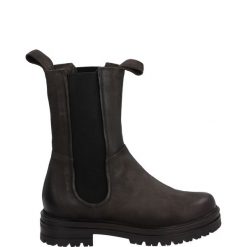 SZTYBLETY Z WYSOKĄ CHOLEWKĄ M77203 SHADOW. Botki Venezia, bez wzorów, z nubiku, przed kolano, bez obcasa, bez zapięcia. Za 299.00 zł.
