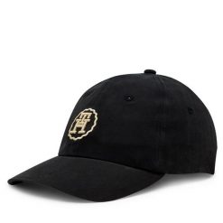 Czapka z daszkiem Tommy Hilfiger. Czarne czapki z daszkiem Tommy Hilfiger, bez wzorów. Za 109.99 zł.