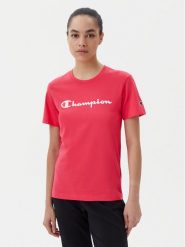 Champion T-Shirt 118090 Koralowy Slim Fit. Pomarańczowe t-shirty Champion, xs, bez wzorów, z bawełny, bez kołnierzyka, bez ramiączek. Za 89.99 zł.