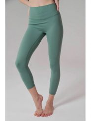 Onamaste Legginsy sportowe w kolorze zielonym rozmiar: S/M. Zielone legginsy Onamaste, m, bez wzorów, z materiału, z podwyższonym stanem, outdoorowe. Za 110.29 zł.