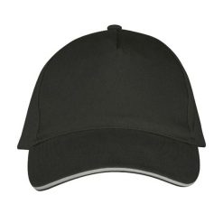 Czapka Z Daszkiem Z 5 Panelami Long Beach. Szare czapki z daszkiem SOL'S, bez wzorów, z bawełny. Za 32.99 zł.