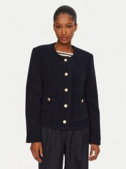 Tommy Hilfiger Kurtka przejściowa WW0WW44340 Granatowy Regular Fit. Niebieskie kurtki Tommy Hilfiger, bez wzorów, z wełny, bez kaptura. Za 1,399.00 zł.